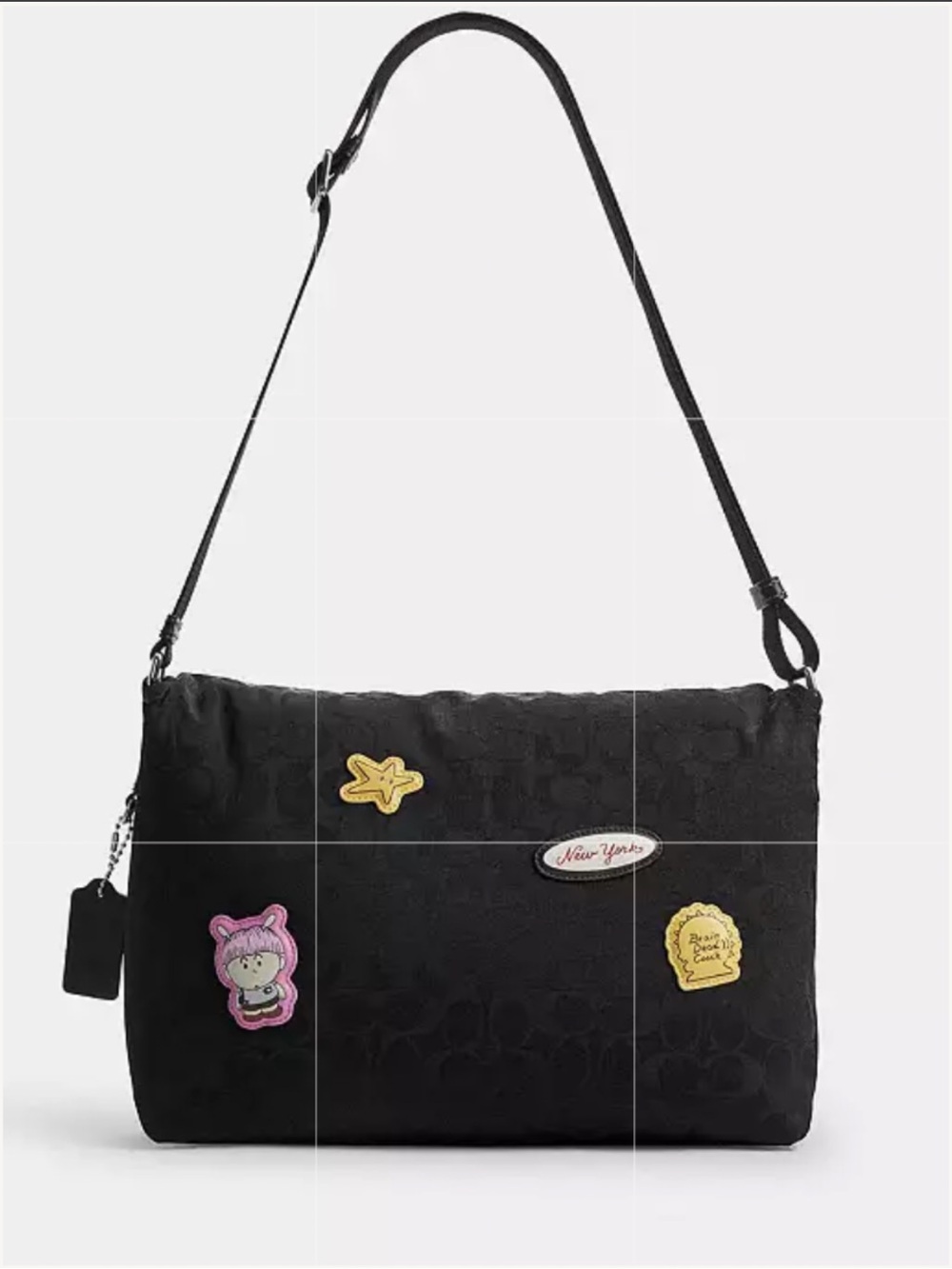 🐹🦖🐹  Coach | Brain Dead Lane Messenger In Signature Nylon With Patches 🐹🦖🐹 NWT - Picture 14 of 16
